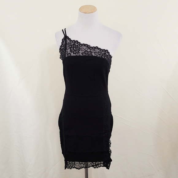 Free People Premonitions black lace bodycon dress NEW - Picture 3 of 8